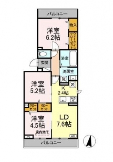 メゾン　シャルムの間取り図
