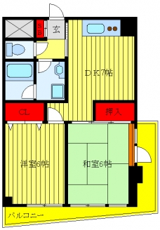 グランジャハイツの間取り図