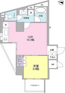 コンフォリア文京春日の間取り図