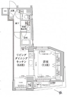 ティモーネプレミアム東十条の間取り図