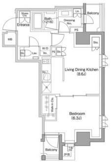 ザ・パークハビオ小石川の間取り図