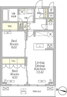 ミレーネ滝野川の間取り図