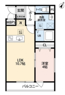 リーブルファイン川口辻Ⅱの間取り図