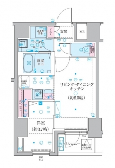 ジェノヴィア椎名町の間取り図