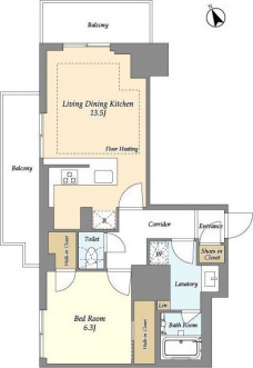 オアーゼ日暮里レジデンスの間取り図