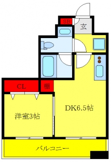 クレヴィアリグゼ日暮里の間取り図