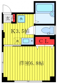 Park Square　仲宿の間取り図