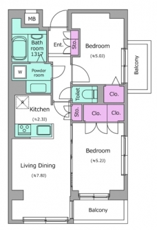 インプルーブ千川の間取り図