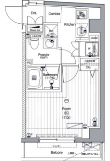 プレミアムキューブ文京江戸川橋♯moの間取り図