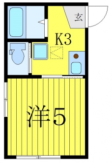 千駄木ハイムの間取り図
