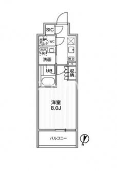 シーズンフラッツ新大塚の間取り図