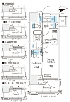リビオメゾン御茶ノ水ＥＡＳＴの間取り図