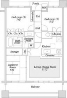 KDX志村坂上レジデンスの間取り図