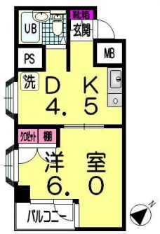 レジデンス坂本の間取り図