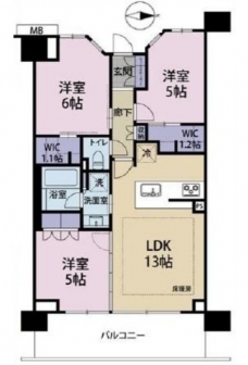 ガーラ・レジデンス川口西青木の間取り図