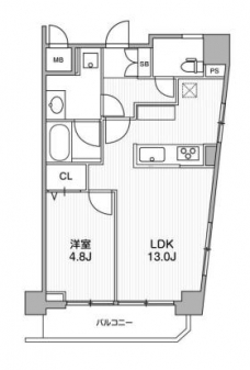 ミリアレジデンス上池袋Ⅱの間取り図