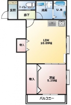 ソレイユの間取り図