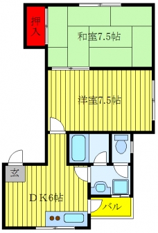 アパートメント O・LANDの間取り図