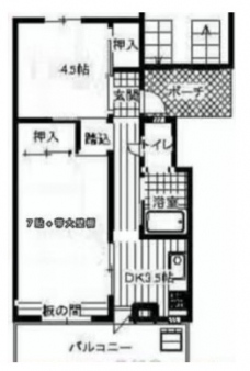 中銀新青木公園マンシオンの間取り図