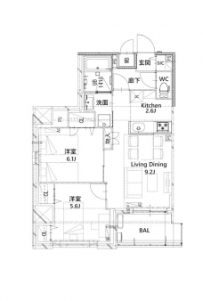 フロンティアレジデンス板橋の間取り図