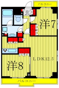 ルーブル王子本町の間取り図