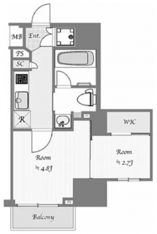アクサス駒込アジールコートの間取り図