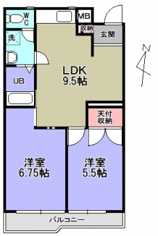 グリーンシャイン芝の間取り図