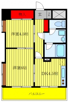 西川口朝日マンションの間取り図