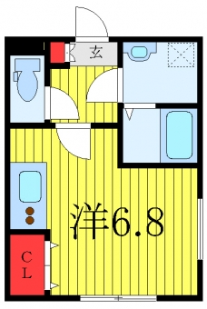 ｂｌｕｅｐａｌｅｔｔｅ赤羽弁天通りの間取り図