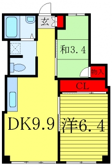 目白武蔵野マンションの間取り図