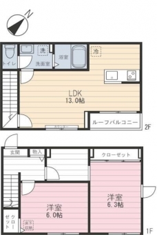 ヒルサイドスクエアⅡ棟の間取り図