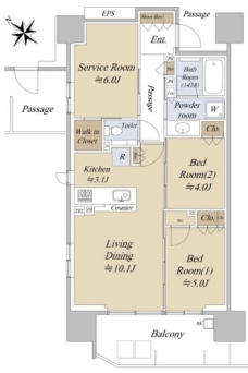 シティハウス巣鴨の間取り図