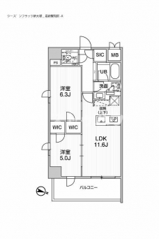 シーズンフラッツ新大塚の間取り図