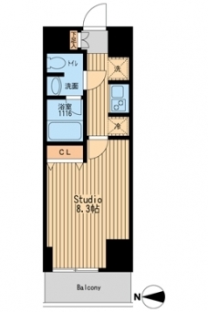 プルス上十条の間取り図