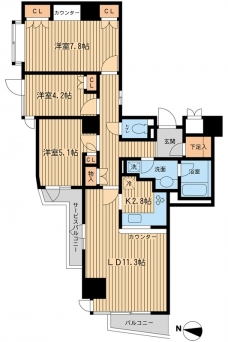 ＫＤＸレジデンス千駄木の間取り図