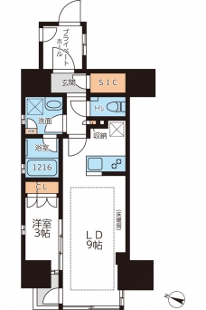 グランカーサ本駒込の間取り図