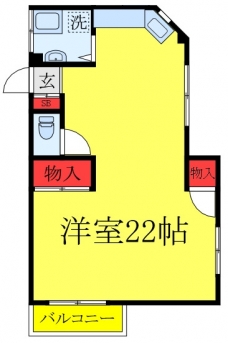 山惣マンションの間取り図