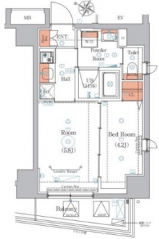 エストゥルース板橋本町の間取り図