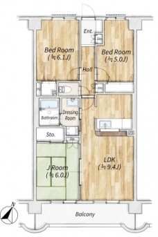ジェンティール川口の間取り図