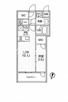 シーズンフラッツ新大塚の間取り図
