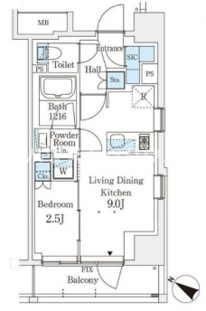 テラス駒込イーストの間取り図