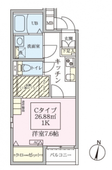 スカイルーチェ南浦和の間取り図