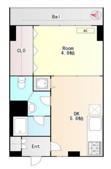 白樺マンションの間取り図