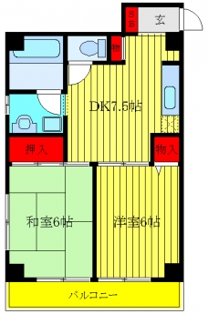 第一コーポムラハシの間取り図