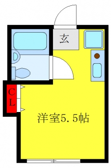 メリディアン巣鴨B棟の間取り図