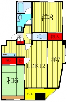 グランディール志芳の間取り図