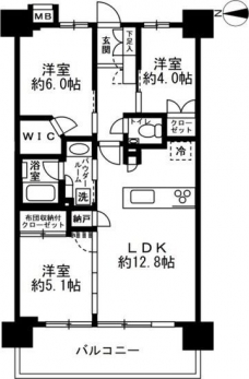 プレミスト川口並木の間取り図