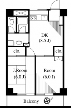 タケノヤハイツ本町の間取り図