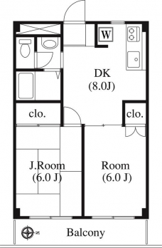 タケノヤハイツ朝日第一の間取り図