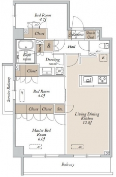 ＨＦ東尾久レジデンスの間取り図